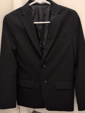 Boys Age 14 Regular, Van Heusen Black Two-Button Sport Coat Blazer